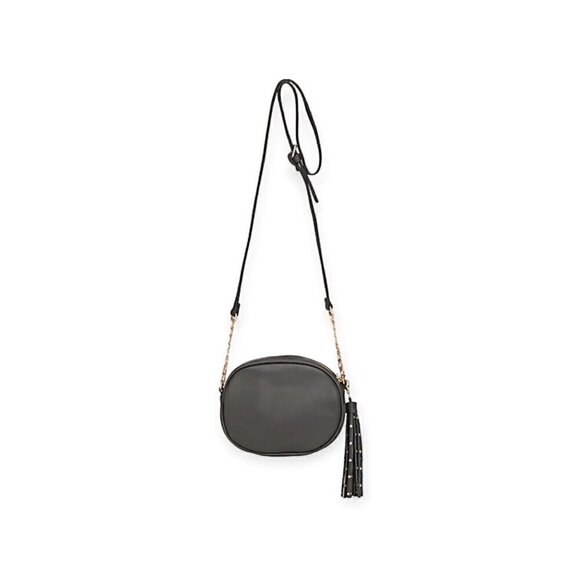 NWT Deux Lux Oval Messenger Bag, Grey Vegan Leather , Cross Body Bag - Picture 3 of 6